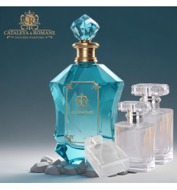 Azure Éternel, Parfum collection privée Gemstone - Cataleya et Romane Univers Parfums Aquamarine, Aigue marine